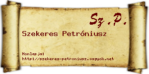 Szekeres Petróniusz névjegykártya